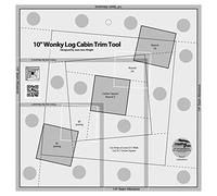 Creative Grids Regla de edredón Wonky de 10 pulgadas para cabaña de troncos - CGRJAW13 - Fabricado en Estados Unidos, 10-1/2 pulgadas x 10-1/2 pulgadas, agarre antideslizante acrílico acolchado