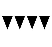 Creative - Guirnalda para fiestas de 10 m y 15 banderas, color negro (622612)