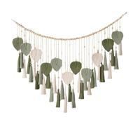 Creative Hand Woven Cotton Rope Leaf Tapestry Room Wall Hanging Home Decoration Textile Decor Accessory