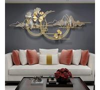 Creative Handmade Ginkgo Leaves Metal Wall Decor, 3D Nature Home Art Decoration, Light Luxury Metal Wall Sculptures for Living Room Bedroom(203.2L x 76.2W cm)