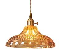 Creative Hat-Shaped Glass Hanging Lamp, Nordic Industrial Style Chandelier, Screw Ceiling Fixtures, Living Dining Room, Balcony Decoration Pendant Light