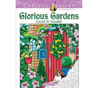 Creative Haven Glorious Gardens Color by Number Coloring Book