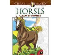 Creative Haven Horses Color By Number Coloring Book (Creative Haven Coloring Books)