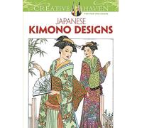 Creative Haven Japanese Kimono Designs Coloring Book (Creative Haven Coloring Books) [Idioma Inglés]