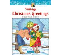 Creative Haven Vintage Christmas Greetings Coloring Book