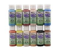 Creative Hobbies Mayco Stroke and Coat Glaze para cerámica Kit 3 | 12 tarros surtidos de 2 onzas con libro de cerámica para pintar