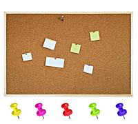 Creative Home 90 x 60 cm (+/- 3 cm) XL Grande Tablero de Corcho Pizarra | Para Anuncios con Marco Grueso de Madera de Pino Pared | Hecho en UE | Perfecto Para Oficina, Colegio, Dormitorio y Hogar