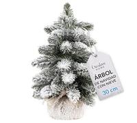 Creative Home Árbol de Navidad Artificial con Nieve | Tamaño 30 cm