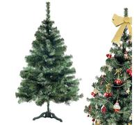 Creative Home Árbol de Navidad Artificial de Hoja Perenne Abeto | Tamaño: 150 cm | Decoración Navideña | Verde Profundo Ramas Densas Soporte Estable | Interior y Exterior