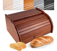 Creative Home Grande Panera Madera Contenedor para Pan Marrón