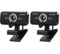 CREATIVE Live CAM Sync 1080p V2 - Webcam USB (Gran Angular, función de Silencio automático, reducción de Ruido, micrófono Integrado Mejorado, para Zoom, Skype) (Paquete de 2)