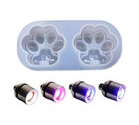 Creative Love for Paw Light Bulb Molde de silicona hecho a mano sin para llavero, molde, manualidades, decoración del hogar y familia Multifunción Love Paw Light Bulb Molde de silicona de