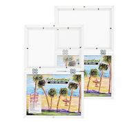 Creative Mark First Impressions - Marco de arte intercambiable para niños con almacenamiento, paquete de 2, apertura frontal fácil de cambiar, capacidad para múltiples piezas, exhibición de pared o