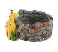 Creative Material Succulent Container | Sweet House Design for Mini Garden/Dollhouse Decor | Sturdy & Earth - Friendly Flower Holder | Secure - Grip Base, 14 x 20.5cm (Giraffe)