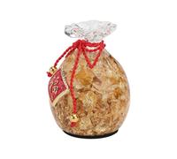 Creative Money Bag Golden Crystal Pouches Home Adornment Feng Shui Luck Compact Size 3.92.92.9in 1Pc