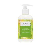 Creative Nail Design Scentsations Citrus Loción hidratante - para manos y cuerpo - aroma de limón y té de 245 ml verde