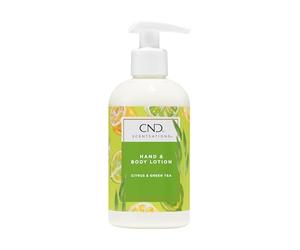 Creative Nail Design Scentsations Citrus Loción hidratante - para manos y cuerpo - aroma de limón y té de 245 ml verde