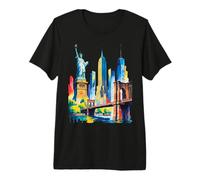 Creative New York City Icon Pride NYC Horizonte Artístico Mujeres Camiseta Premium