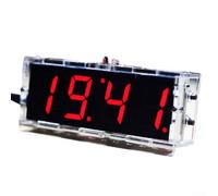 Creative Nixie Tube DIY Kit de reloj de 4 dígitos pantalla LED, funcionalidad de alarma, para proyectos de pasatiempos electrónicos (rojo)