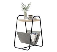 Creative Nordic - Mesa de centro redonda de metal tipo A, estante de almacenamiento, para té, frutas, aperitivos, servicio, bandeja para el hogar, sala de estar, cama, sofá