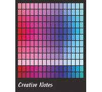 Creative Notebook with Colour Spectrum Cover Grid and Black Outline: Paperback 8.5" x 11" book for written notes and space for sketches
