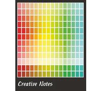 Creative Notebook with Cover Colour Spectrum Grid and White Outline: Paperback 8.5" x 11" book for your drawings and written notes