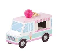 Creative Party 346418 Centro de Mesa 3D para camión de Helado, 1 Unidad, Cartulina