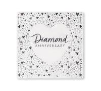 Creative Party- Servilletas de papel de 3 capas con sello de diamante, 13 pulgadas, 16 unidades, Color blanco, 13 inch (J045)