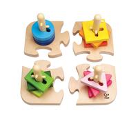 Creative Peg Puzzle by Hape Wooden Stacker Peg Problem-Solvi (Importación USA)