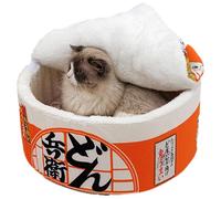 Creative Pet Bed - Cat Round Pet Nests, Anti-Slip Noodle Cup Cat House | Cute and Comfort Pet Cat Kitten House Washable Cat Bed Cave para interiores y exteriores Pets