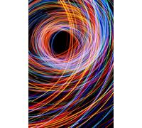 Creative Photography Journal: 80 Lined Notebook Pages for Photographers and Photography Students: Colourful Light Drawing Design