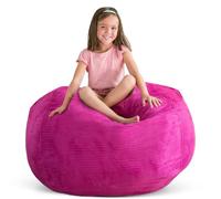 Creative QT Animal Relleno de Almacenamiento Frijol Presidente Bolsa - Organización estándar de Stuff 'N Almacenamiento-Disponibles en una Variedad de tamaños y Colores 33" Rosas Fuertes Corduroy