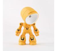 Creative Robot Lámpara de mesa inalámbrica LED Luz nocturna Brazos ajustables Piernas Iluminación de estado de ánimo amigable para los ojos para niños Dormitorio Decoración de escritorio (amarillo)