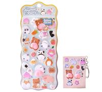 Creative Scene Sticker Book - Bubble Stickers, Small Bear Animal Adhesive Sticker, Animal Adhesive Stickers - For Notebook Pencil Case Tablet Phone Case Water Bottle Planner Journal Laptop Kids