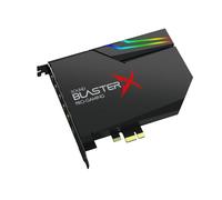 Creative Sound BlasterX AE-5 Plus Tarjeta de sonido para juegos PCI-e SABRE32 Ultra-class de 32 bits/ 384 kHz alta resolución, DAC con Dolby Digital y DTS, hasta 122 dB SNR, Sistema de iluminación RGB