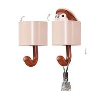 Creative Squirrel Wall Hook Para Kid's Living Room Bedroom Bathroom - Brown