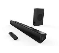 Creative Stage V2 Barra de Sonido 2.1, 80 W, con subwoofer con Clear Dialog y Surround de Sound Blaster para TV y monitores, Bluetooth 5.0, TV ARC, Óptico y Audio USB - Negro