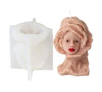 Creative Stone Girl Head Mold Creative Stone Girl Silicone Making for Decoration Entusiasts Fondant Cake Decor