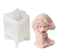 Creative Stone Girl Head Mold Creative Stone Girl Silicone Making for Decoration Entusiasts Fondant Cake Decor