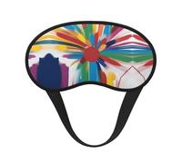 Creative Strokes - Antifaz para dormir con borde negro satinado para una comodidad óptima y bloqueo de la luz