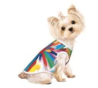 Creative Strokes Pet - Camiseta transpirable sin mangas M para perros pequeños y gatos, suave, ligera y elegante