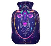 Creative Taurus Starry Tarot Card - Botellas de agua caliente con cubierta suave, bolsa térmica de 1 litro para aliviar el dolor de cuello y hombros, alivio del dolor de cuello y hombros