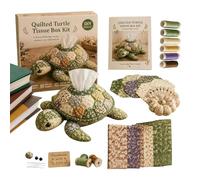 Creative Tissue Box Sea Animal Sewing Kit, Quilted Sea Animal Tissue Box DIY Kit | For Women Beginners Bathroom Office Home Bedroom Desk Vanity Living Room