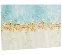 CREATIVE TOPS 5226089 - Impreso grande salvamanteles de corcho, 40 cm x 29 cm x 5 mm, Oro, 4 piezas