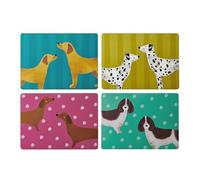Creative Tops Dog Print Set de 4 manteles Individuales Grandes de Primera Calidad, Resistentes al Calor, Antideslizantes, Resistentes a Las Manchas, con Reverso de Corcho, fáciles de Limpiar