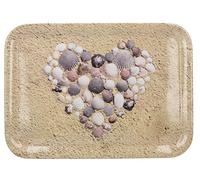 Creative Tops Everyday Home tamaño Grande Bandeja para Servir Aperitivos con cáscara 'corazón' Decorativo impresión, 38,5 x 27,5 cm (15 "X 11"), melamina, Color Beige, 38,5 x 27,5 x 1,7 cm