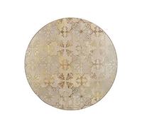 CREATIVE TOPS Juego de 4 manteles Individuales con Respaldo de Corcho, impresión Dorada, 29 cm, Color Dorado y Gris