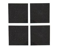 Creative Tops Naturals Juego de 4 Posavasos de Granito Negro, 10 x 10 cm, Piedra, 10 Centimeters cm, 4