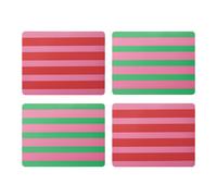 Creative Tops Stripe Print Juego de 4 manteles Individuales rectangulares con Reverso de Corcho Protector de Superficie Resistente al Calor y a Las Manchas hasta 120 °C