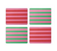 Creative Tops Stripe Print Juego de 4 manteles Individuales rectangulares con Reverso de Corcho Protector de Superficie Resistente al Calor y a Las Manchas hasta 120 °C